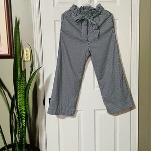 H&M Striped Tie Waist Pants